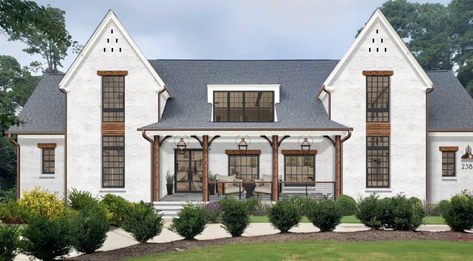 Limewashed brick house ideas